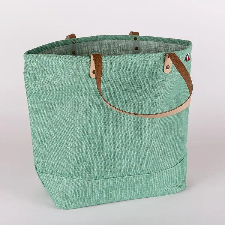 Big Jute Colored Tote Bag