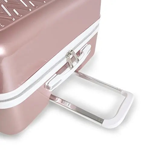 BEBE Women's Stella 21" Hardside Carry-on Spinner Luggage (Rose Gold)