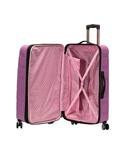 Rockland Melbourne Hardside 3-Piece Luggage Set (Pink)