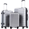Coolife 3-Piece Luggage Set {Silver}