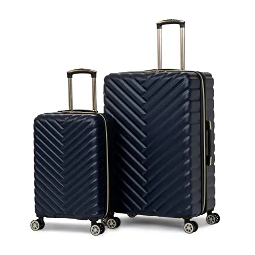 Kenneth Cole Reaction Madison Square Hardside Chevron 2-Piece Set (Navy)