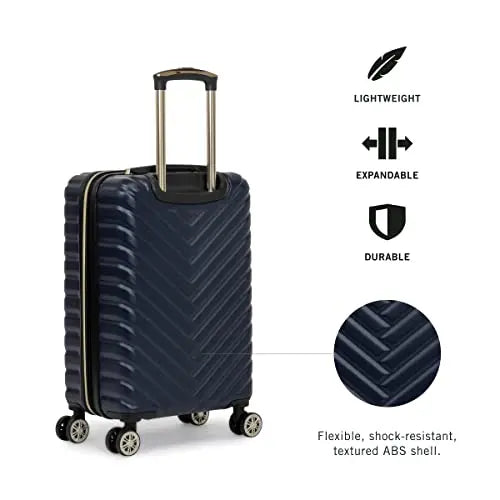 Kenneth Cole Reaction Madison Square Hardside Chevron 2-Piece Set (Navy)