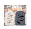 Mr. and Mrs. Bridal Luggage Tags {Gray & White}