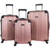 Kenneth Cole Reaction Out Of Bounds 4-Wheel Hardside 3-Piece Luggage Set: 20" Carry-on, 24", 28" (Rose Gold)