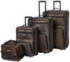 Rockland Jungle Softside Luggage 4-Piece Set - Leopard Print