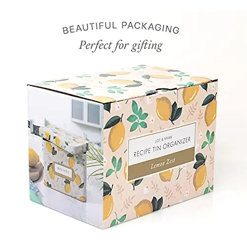 Lemon Zest Recipe Card Tin