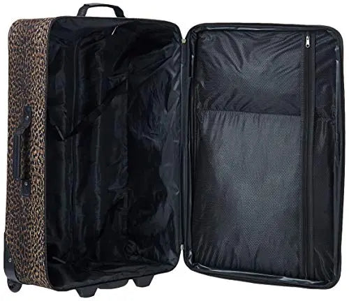 Rockland Jungle Softside Luggage 4-Piece Set - Leopard Print