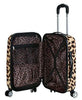 Rockland Safari Hardside Luggage 3-Piece Set - Leopard Print
