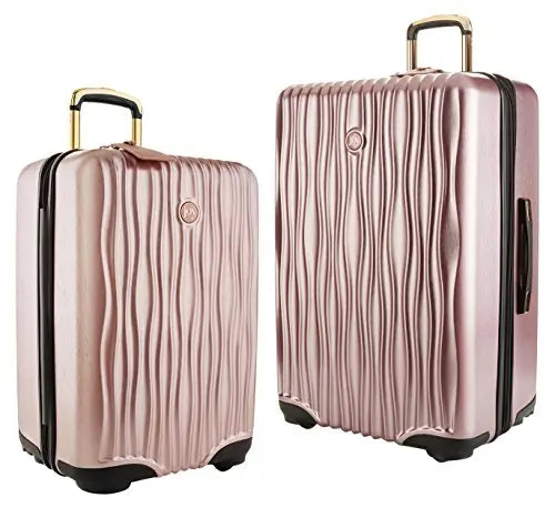 oy Mangano Hardside Medium Luggage (Carry-on) and Xl Luggage Combo, Rose Quartz
