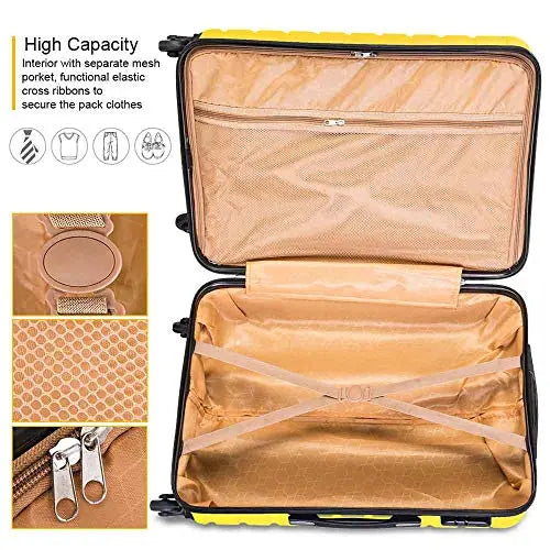 Apelila 4-Piece Luggage Set {Yellow}