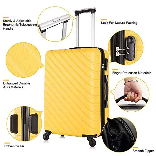 Apelila 4-Piece Luggage Set {Yellow}