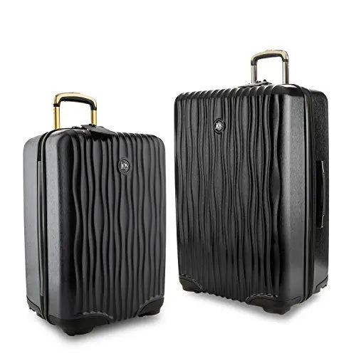 Joy Mangano Hardside Medium Luggage (Carry-on) and Xl Luggage Combo, Black Onyx