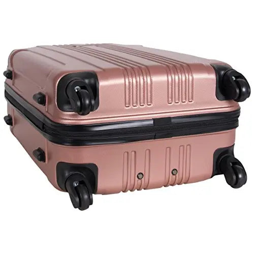 Kenneth Cole Reaction Out Of Bounds 4-Wheel Hardside 3-Piece Luggage Set: 20" Carry-on, 24", 28" (Rose Gold)