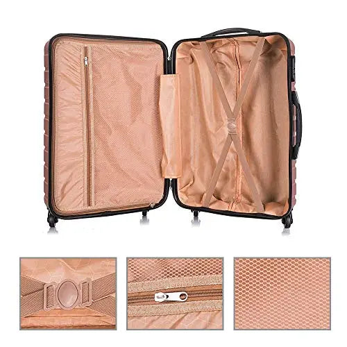 Apelila 4-Piece Spinner Luggage Set {Rose Gold}