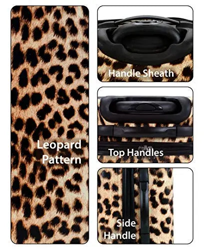 Rockland Safari Hardside Luggage 3-Piece Set - Leopard Print