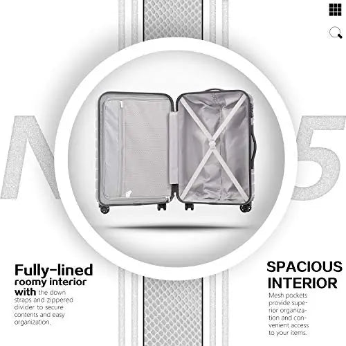 Coolife 3-Piece Luggage Set {Silver}