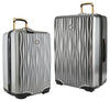Joy Mangano Hardside Medium Luggage (Carry-on) and Xl Luggage Combo, Platinum