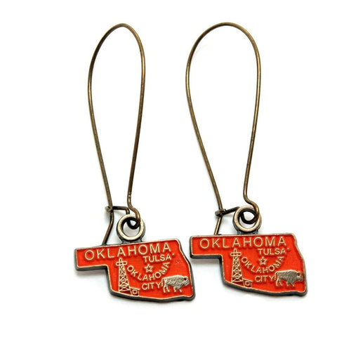 Oklahoma State Earrings