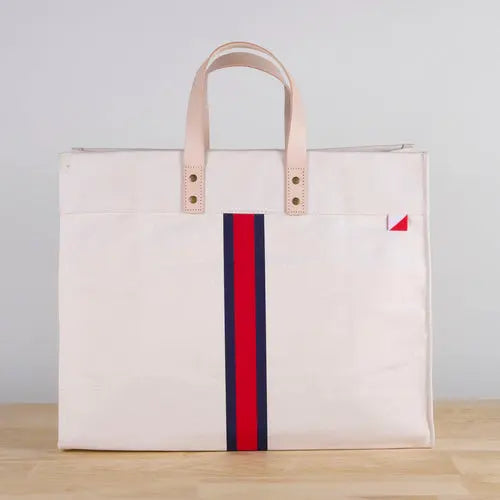 Striped Box Tote Bag