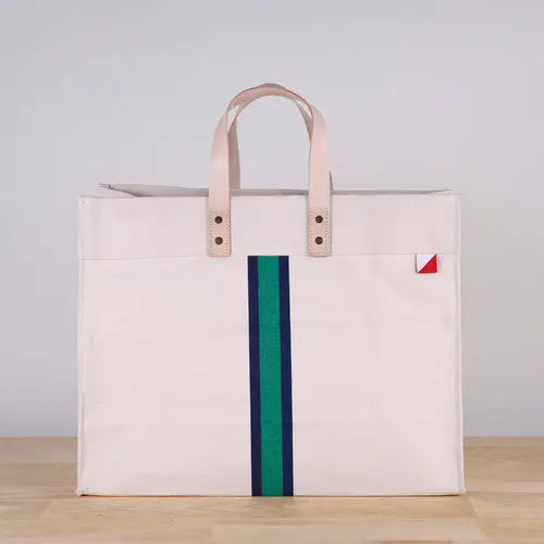 Striped Box Tote Bag
