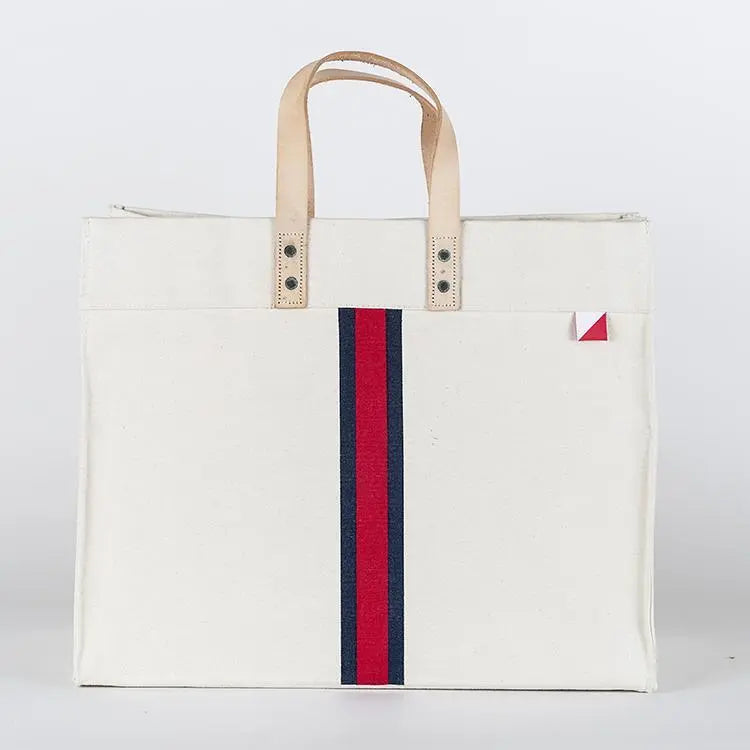 Striped Box Tote Bag