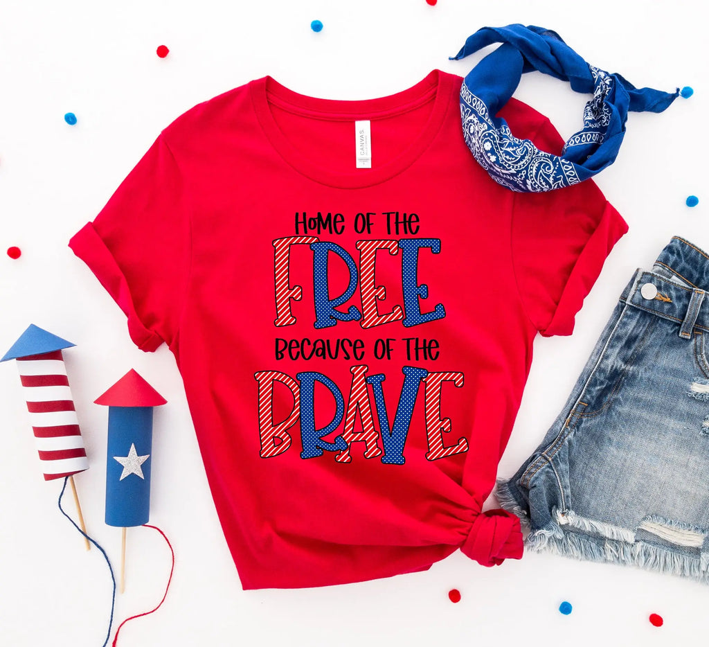 Home of the Free Because of the Brave T-shirt