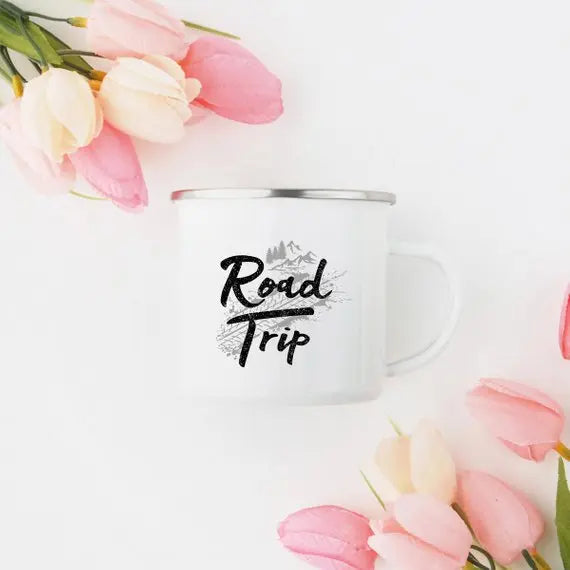 Road Trip Enamel Coffee Mug