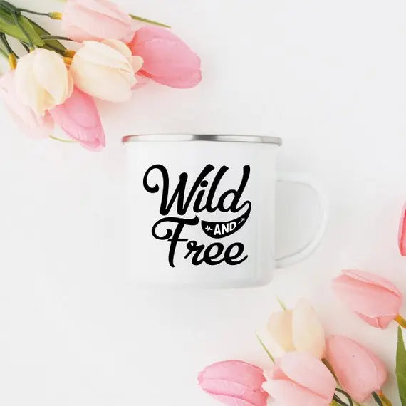 Wild and Free Enamel Coffee Mug
