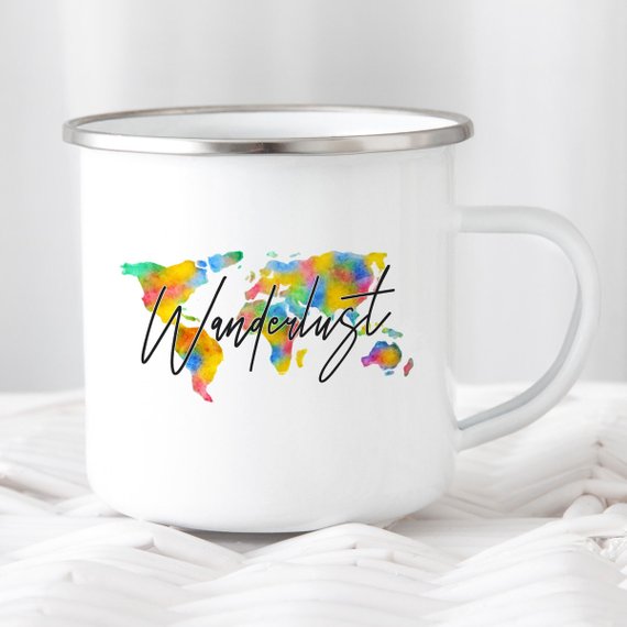 Wanderlust Map Coffee Mug
