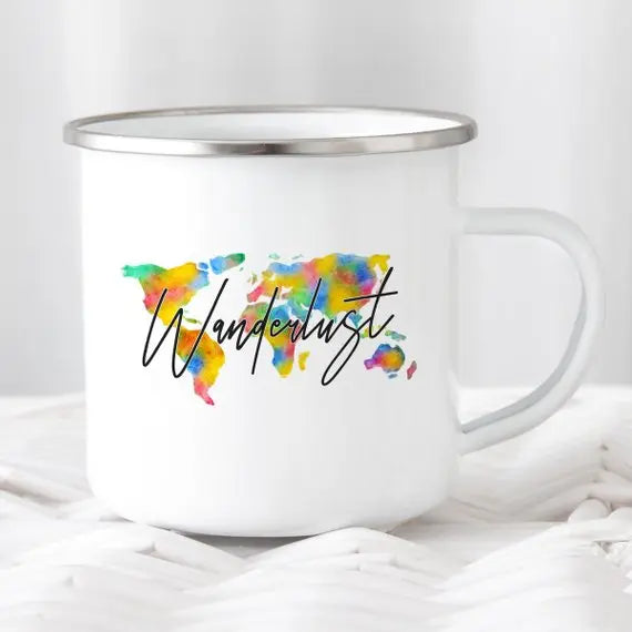 Wanderlust Map Coffee Mug