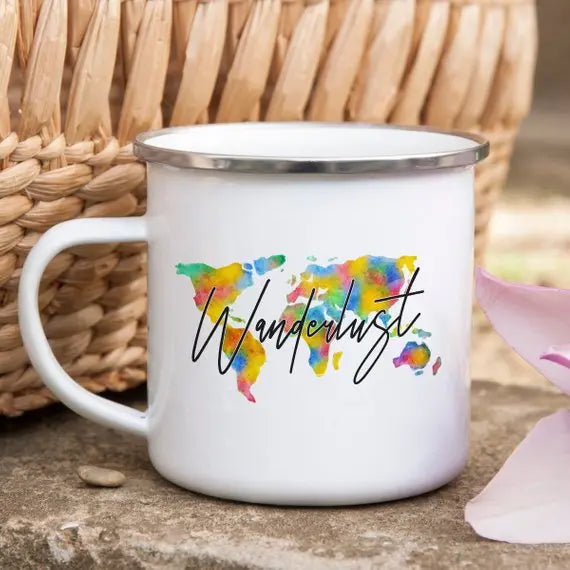 Wanderlust Map Coffee Mug