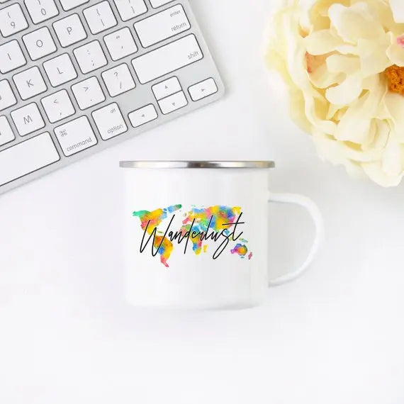 Wanderlust Map Coffee Mug