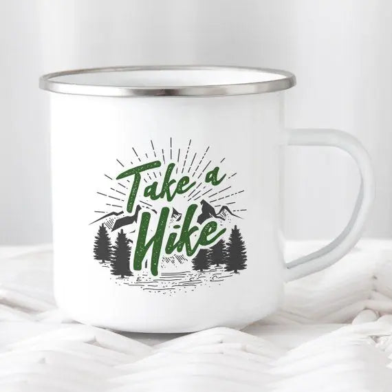 Take a Hike Enamel Coffee Mug