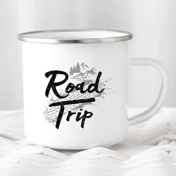 Road Trip Enamel Coffee Mug