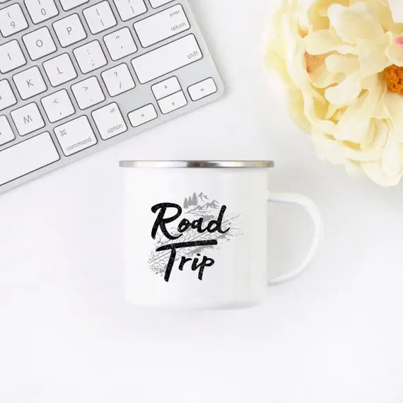 Road Trip Enamel Coffee Mug